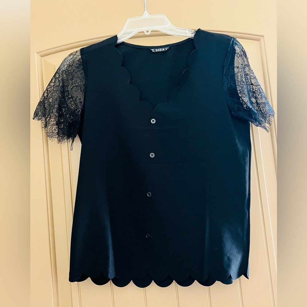 XS SHEIN Black Blouse